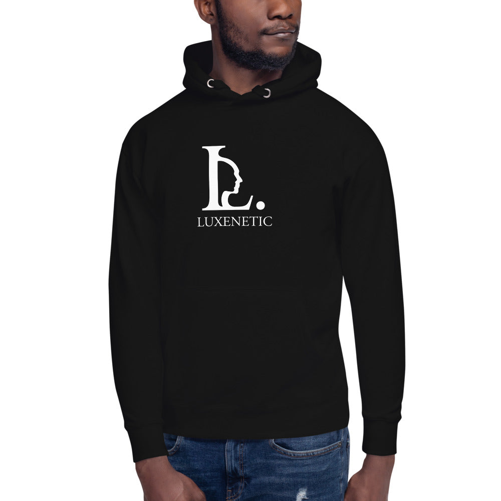 Luxenetic Printed Men's Black Hoodie